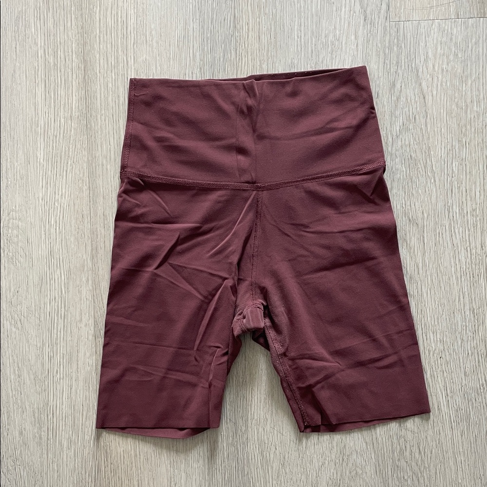 Nike dry fit High-Waisted Burgundy Biker Shorts